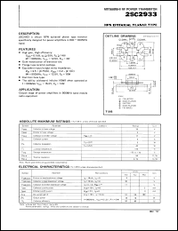 datasheet for 2SC2933 by Mitsubishi Electric Corporation, Semiconductor Group