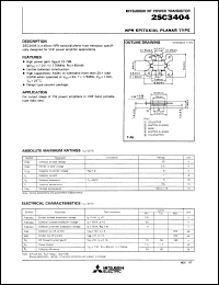 datasheet for 2SC4304 by Mitsubishi Electric Corporation, Semiconductor Group