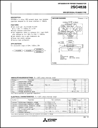 datasheet for 2SC4838 by Mitsubishi Electric Corporation, Semiconductor Group