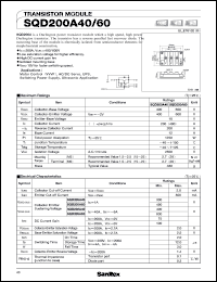 datasheet for SQD200A40 by SanRex (Sansha Electric Mfg. Co., Ltd.)
