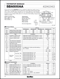 datasheet for SBA500AA160 by SanRex (Sansha Electric Mfg. Co., Ltd.)