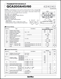 datasheet for QCA200A40 by SanRex (Sansha Electric Mfg. Co., Ltd.)