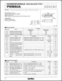 datasheet for PWB80A40 by SanRex (Sansha Electric Mfg. Co., Ltd.)
