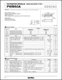 datasheet for PWB60A40 by SanRex (Sansha Electric Mfg. Co., Ltd.)