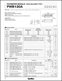 datasheet for PWB130A20 by SanRex (Sansha Electric Mfg. Co., Ltd.)