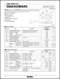 datasheet for GSA400BA60 by SanRex (Sansha Electric Mfg. Co., Ltd.)