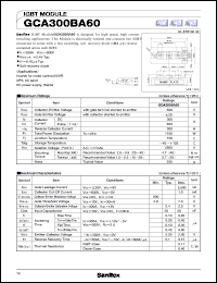 datasheet for GCA300BA60 by SanRex (Sansha Electric Mfg. Co., Ltd.)