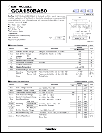 datasheet for GCA150BA60 by SanRex (Sansha Electric Mfg. Co., Ltd.)