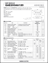 datasheet for GAE200AA120 by SanRex (Sansha Electric Mfg. Co., Ltd.)