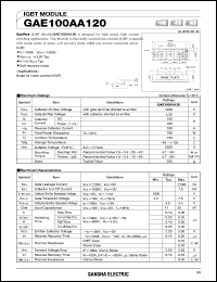 datasheet for GAE100AA120 by SanRex (Sansha Electric Mfg. Co., Ltd.)