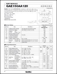 datasheet for GAE150AA120 by SanRex (Sansha Electric Mfg. Co., Ltd.)