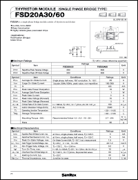 datasheet for FSD20A30 by SanRex (Sansha Electric Mfg. Co., Ltd.)