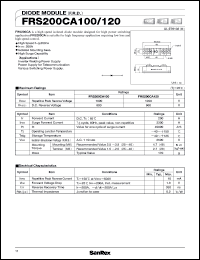 datasheet for FRS200CA120 by SanRex (Sansha Electric Mfg. Co., Ltd.)