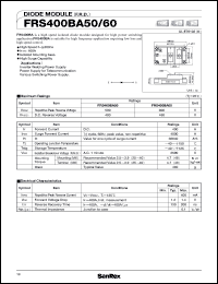 datasheet for FRS400BA50 by SanRex (Sansha Electric Mfg. Co., Ltd.)