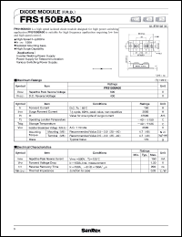 datasheet for FRS150BA50 by SanRex (Sansha Electric Mfg. Co., Ltd.)