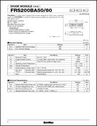 datasheet for FRS200BA50 by SanRex (Sansha Electric Mfg. Co., Ltd.)
