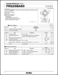 datasheet for FRG25BA60 by SanRex (Sansha Electric Mfg. Co., Ltd.)