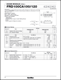datasheet for FRD100CA100 by SanRex (Sansha Electric Mfg. Co., Ltd.)