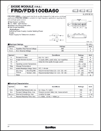 datasheet for FRD100BA60 by SanRex (Sansha Electric Mfg. Co., Ltd.)