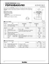 datasheet for FDF60BA50 by SanRex (Sansha Electric Mfg. Co., Ltd.)