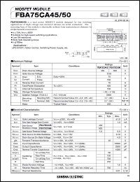 datasheet for FBA75CA50 by SanRex (Sansha Electric Mfg. Co., Ltd.)