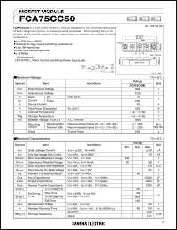 datasheet for FCA75CC50 by SanRex (Sansha Electric Mfg. Co., Ltd.)