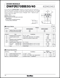 datasheet for DWF70BB30 by SanRex (Sansha Electric Mfg. Co., Ltd.)