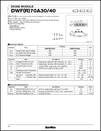 datasheet for DWF70A30 by SanRex (Sansha Electric Mfg. Co., Ltd.)