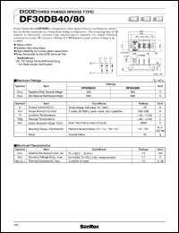 datasheet for DF30DB40 by SanRex (Sansha Electric Mfg. Co., Ltd.)