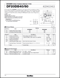 datasheet for DF20DB80 by SanRex (Sansha Electric Mfg. Co., Ltd.)