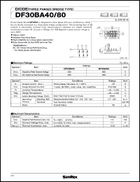 datasheet for DF30BA40 by SanRex (Sansha Electric Mfg. Co., Ltd.)