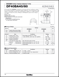 datasheet for DF40BA40 by SanRex (Sansha Electric Mfg. Co., Ltd.)