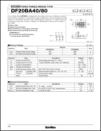 datasheet for DF20BA80 by SanRex (Sansha Electric Mfg. Co., Ltd.)