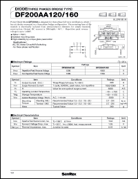 datasheet for DF200AA120 by SanRex (Sansha Electric Mfg. Co., Ltd.)