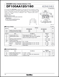 datasheet for DF100AA160 by SanRex (Sansha Electric Mfg. Co., Ltd.)