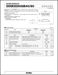 datasheet for DD60GB80 by SanRex (Sansha Electric Mfg. Co., Ltd.)