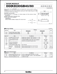 datasheet for DD30GB40 by SanRex (Sansha Electric Mfg. Co., Ltd.)