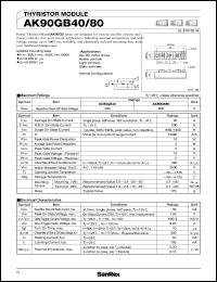 datasheet for AK90GB40 by SanRex (Sansha Electric Mfg. Co., Ltd.)