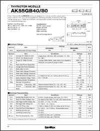 datasheet for AK55GB80 by SanRex (Sansha Electric Mfg. Co., Ltd.)