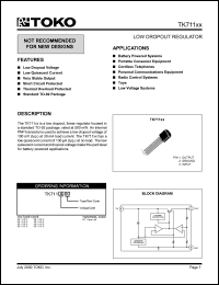 datasheet for TK71133NT by 