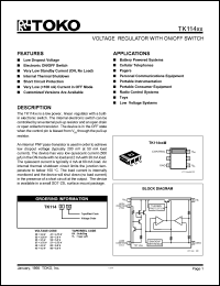 datasheet for TK11460BX by 