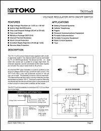 datasheet for TK11120SCL by 