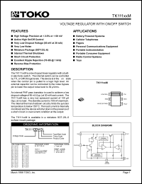 datasheet for TK11141MIL by 