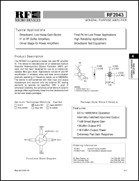 datasheet for RF2043 by RF Micro Devices (RFMD)