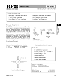 datasheet for RF2045 by RF Micro Devices (RFMD)