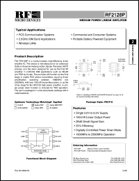 datasheet for RF2128P by RF Micro Devices (RFMD)