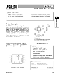 datasheet for RF2127 by RF Micro Devices (RFMD)