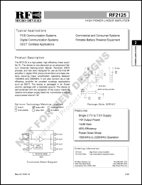 datasheet for RF2125 by RF Micro Devices (RFMD)