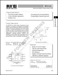 datasheet for RF2128PCBA by RF Micro Devices (RFMD)