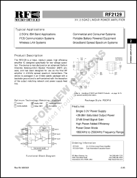 datasheet for RF2129PCBA by RF Micro Devices (RFMD)